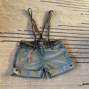 BRAND NEW NEVER WORN - Sass & Bide Denim Shorts - Removable Overalls - Size 30